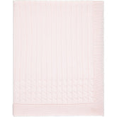 Baby Pink Cable Knit Blanket